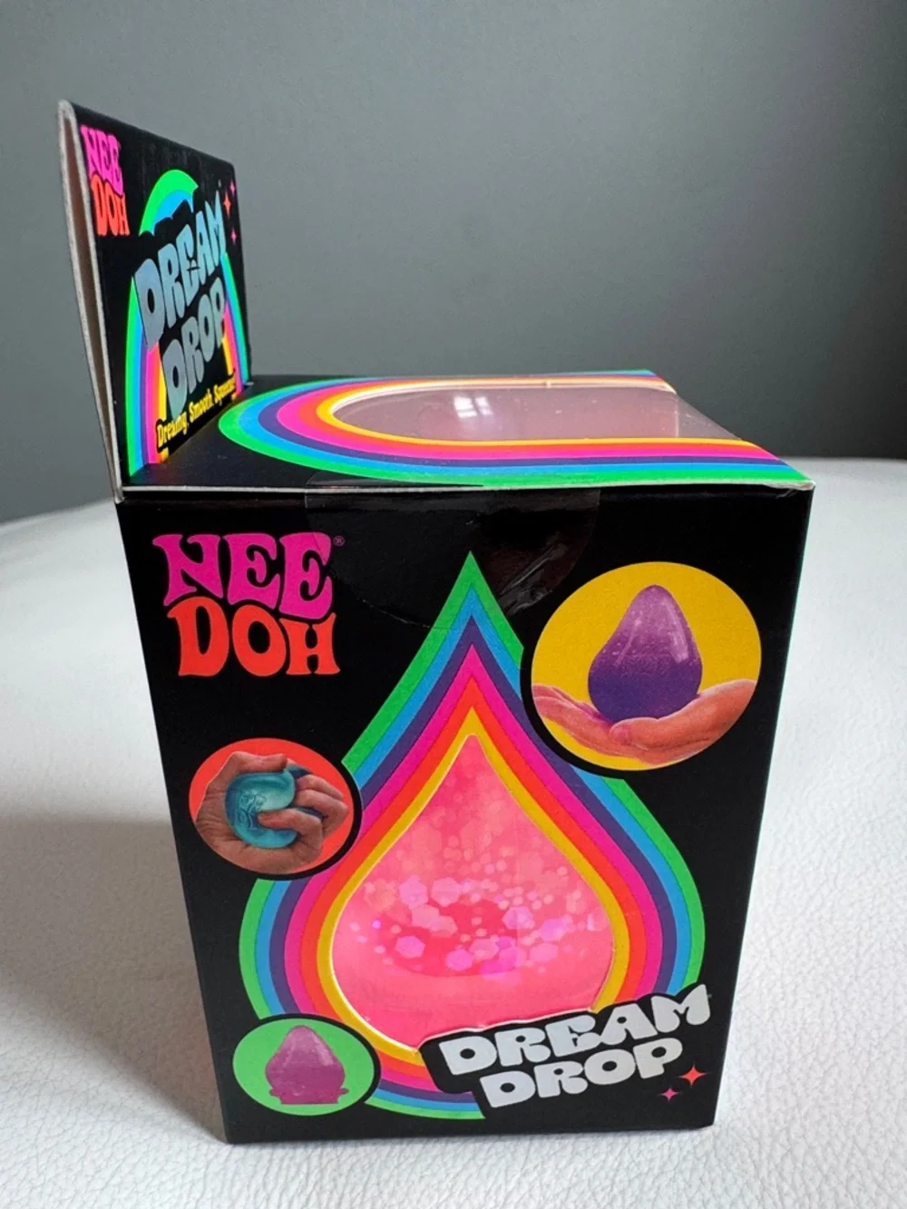 RARE NeeDoh Dream Drop + Stand Pink Squishy TikTok Viral Toy New SHIPS TODAY! - Picture 2 of 7